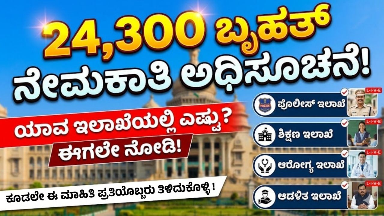 karnataka-govt-jobs-24300-recruitment-march-2026